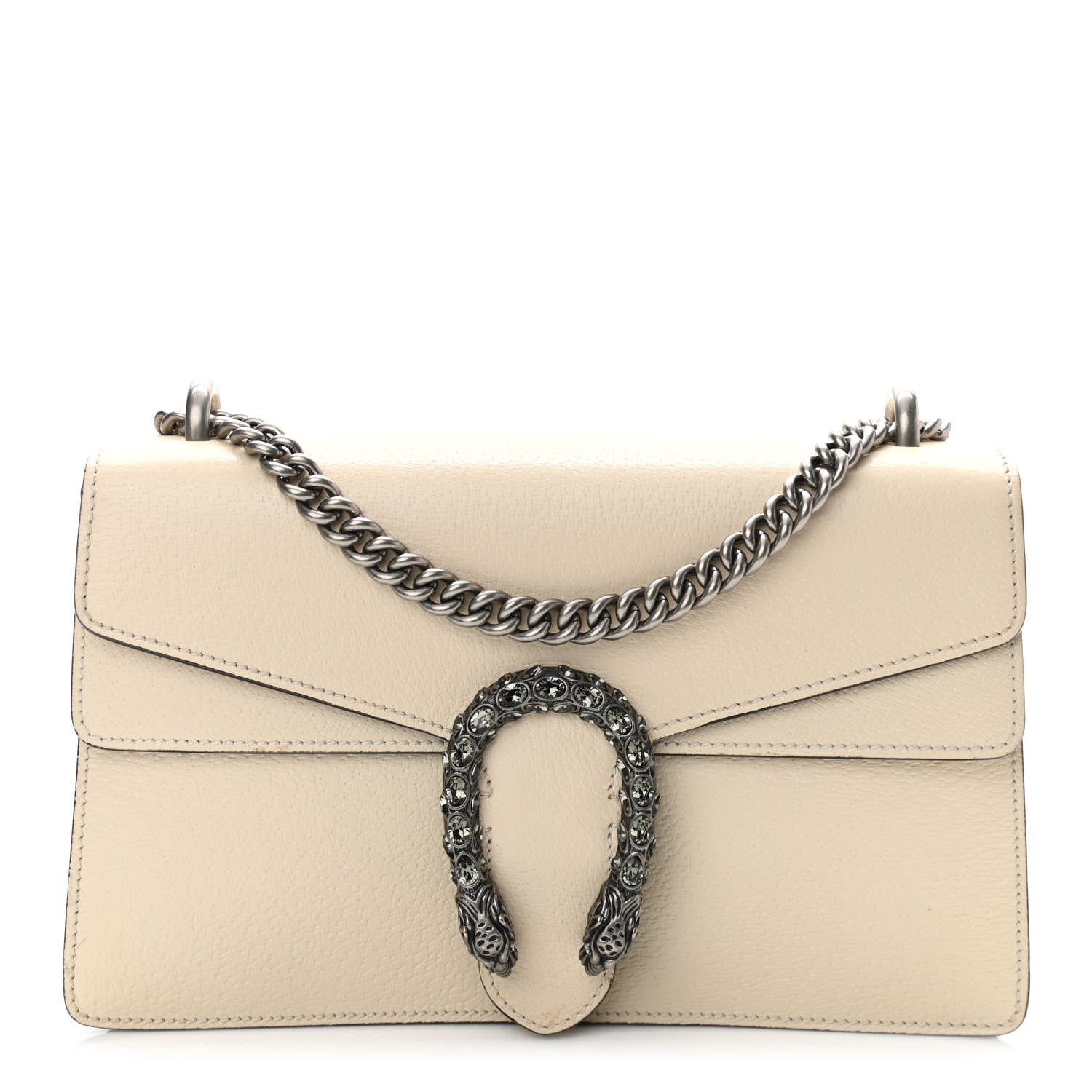 Gucci Textured Calfskin Crystal Small Dionysus Shoulder Bag Mystic White 1 of 11
