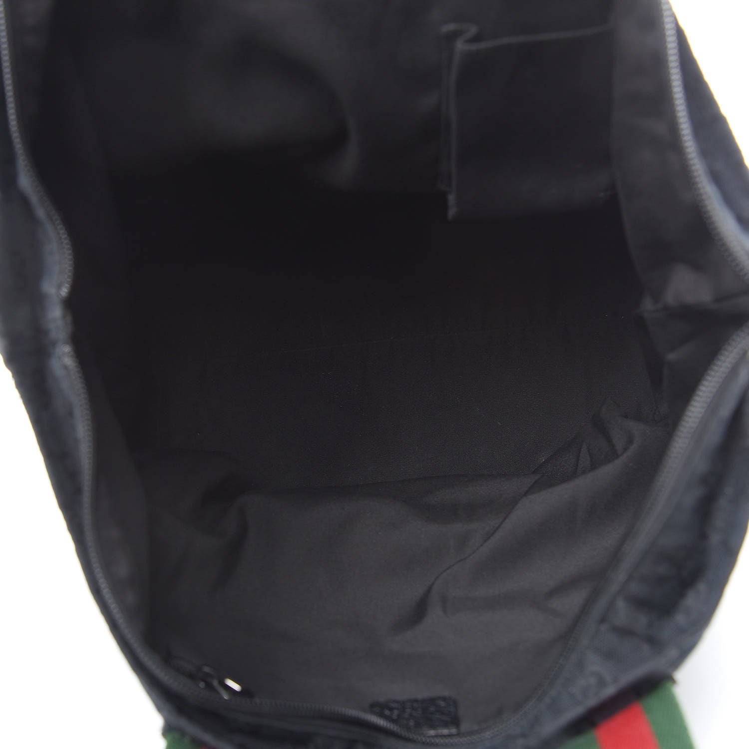 Gucci GG Monogram Large Web Handle Bucket Tote Black 5 of 12