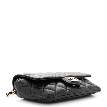 Chanel Caviar Quilted Glasses Case With Chain Black 4 of 12