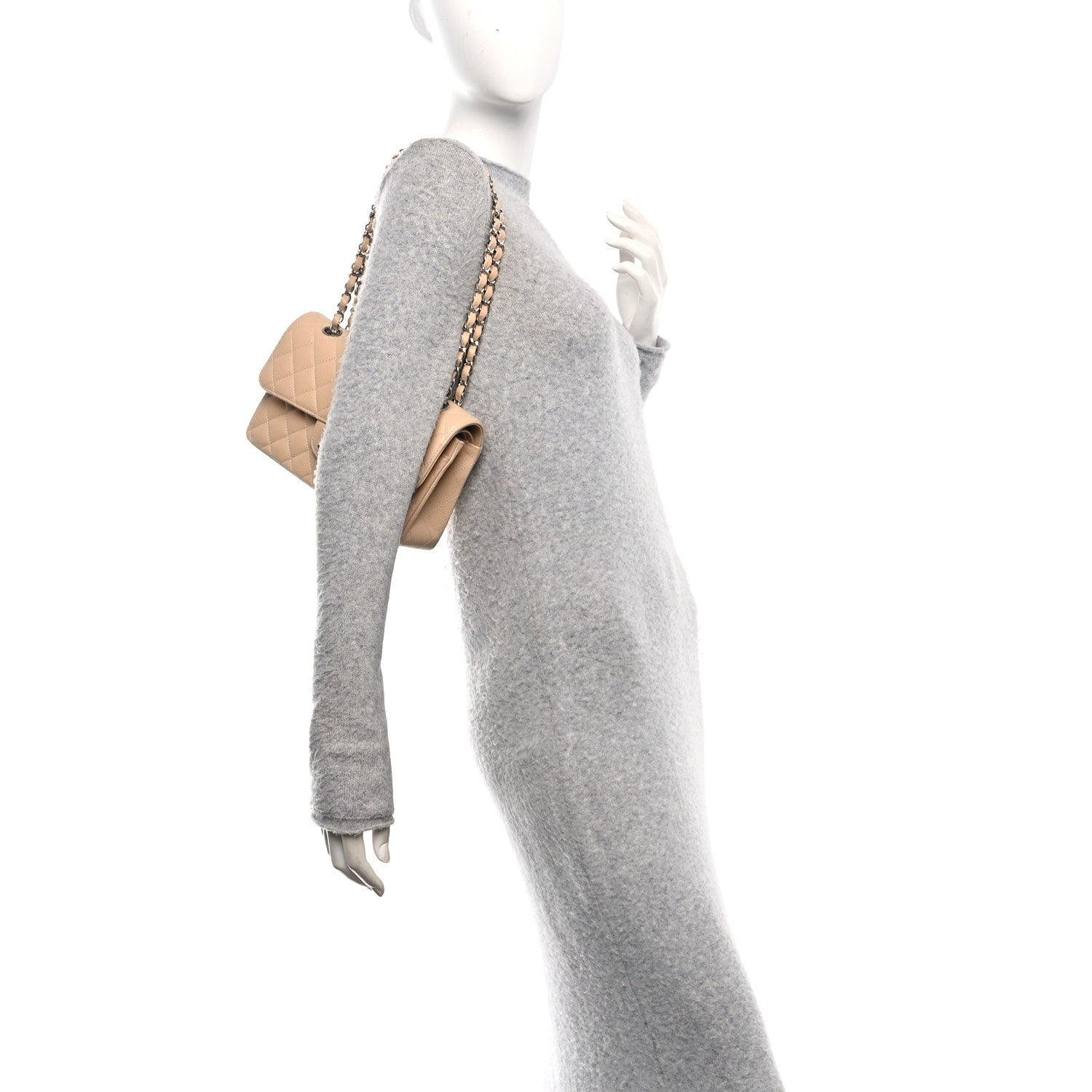 Chanel Caviar Quilted Small Double Flap Beige 2 of 10