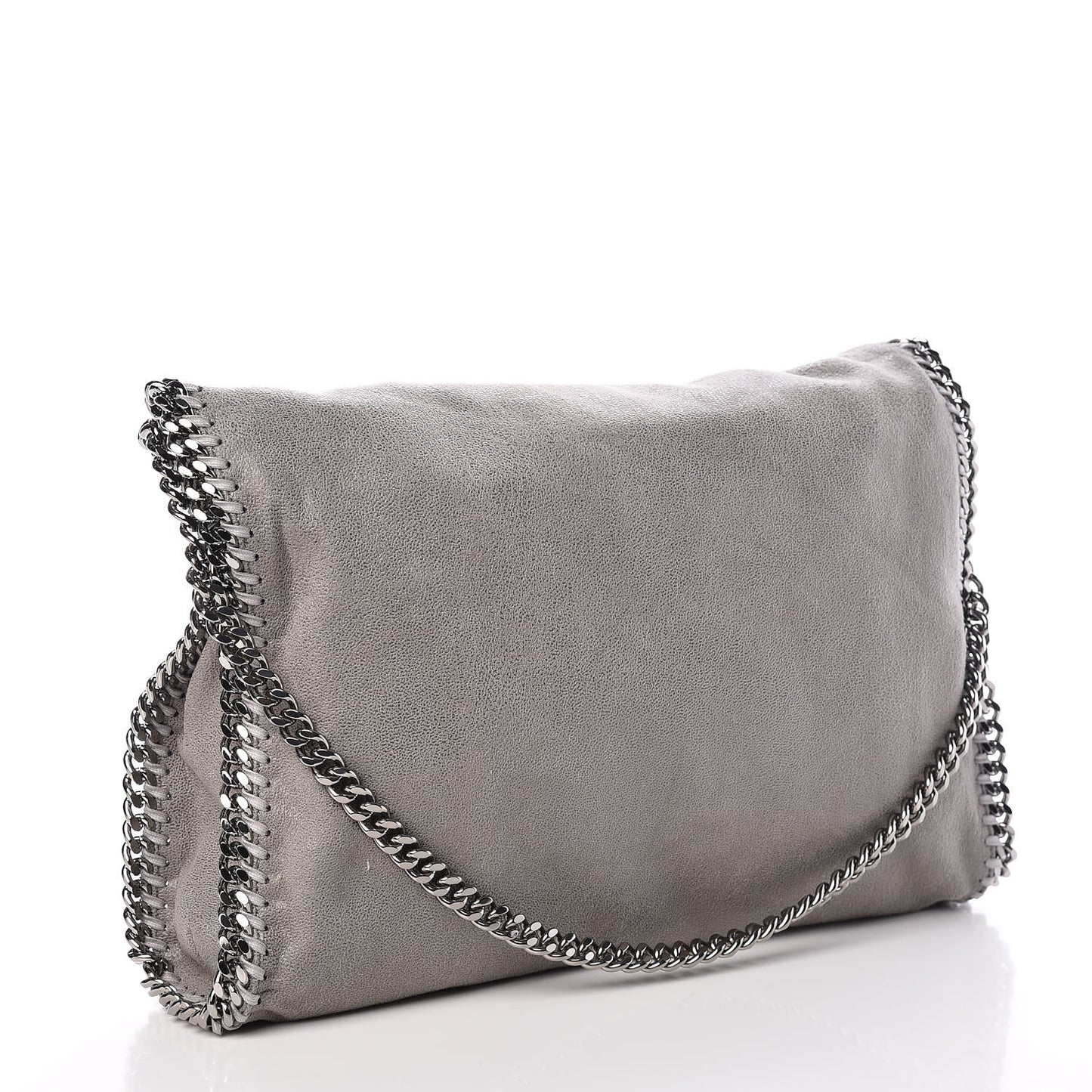 Shaggy Deer Falabella Fold Over Tote Grey