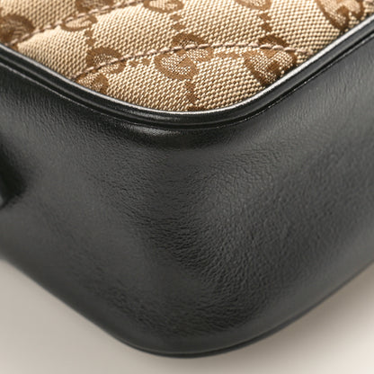 Gucci Monogram Matelasse Diagonal Small GG Marmont Chain Shoulder Bag Beige Black 8 of 10