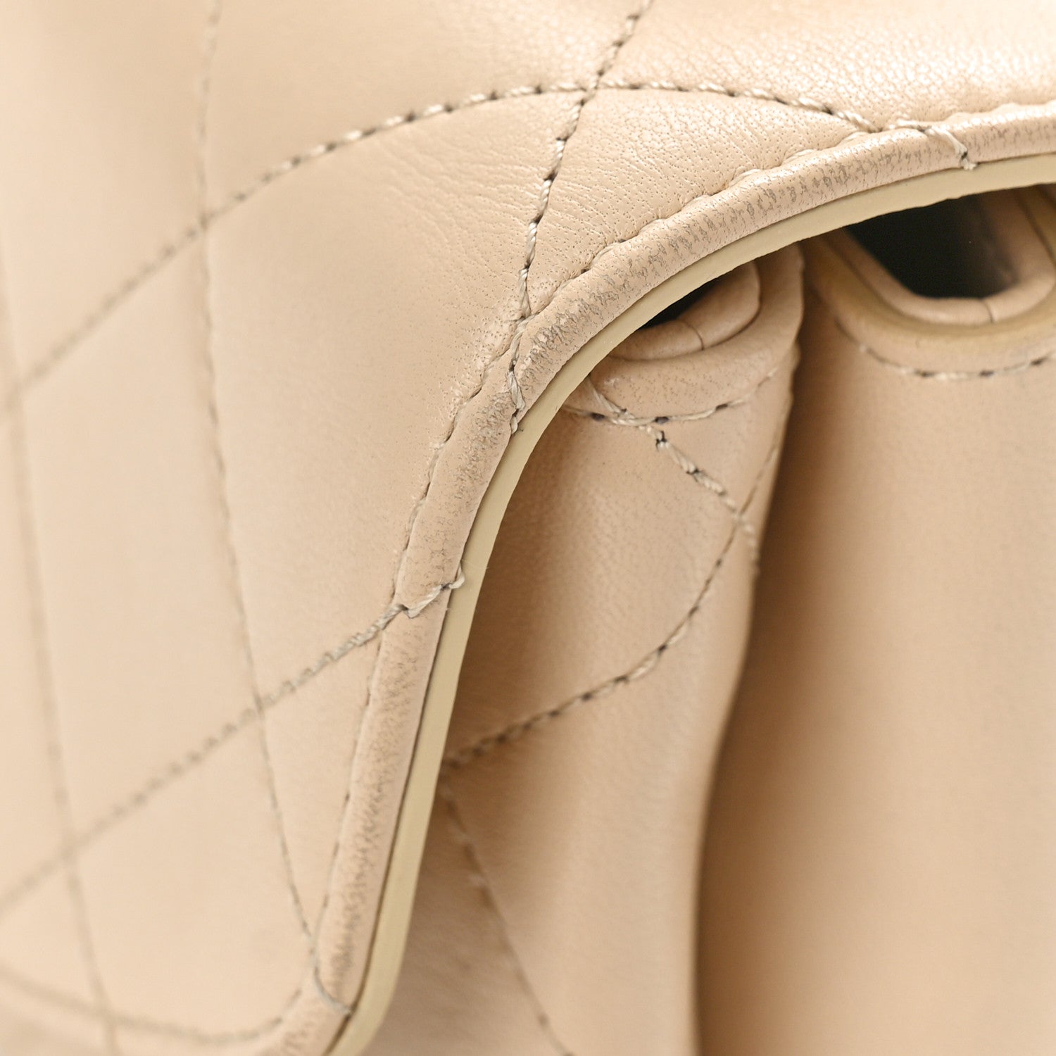 Chanel Lambskin Quilted Small Trendy Spirit Top Handle Bag Beige Beige 12 of 16
