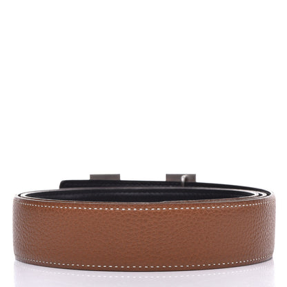 Hermes Box Togo 32mm H Belt 90 Black Gold 3 of 6