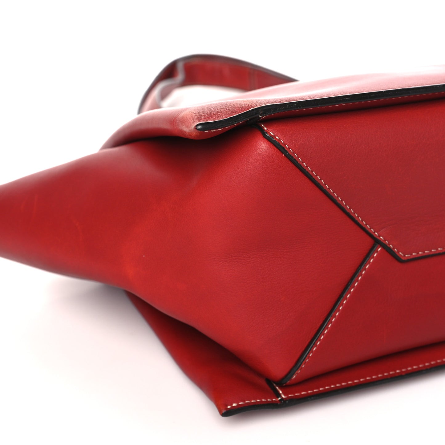 Smooth Calfskin Small Tri-Fold Bag Red