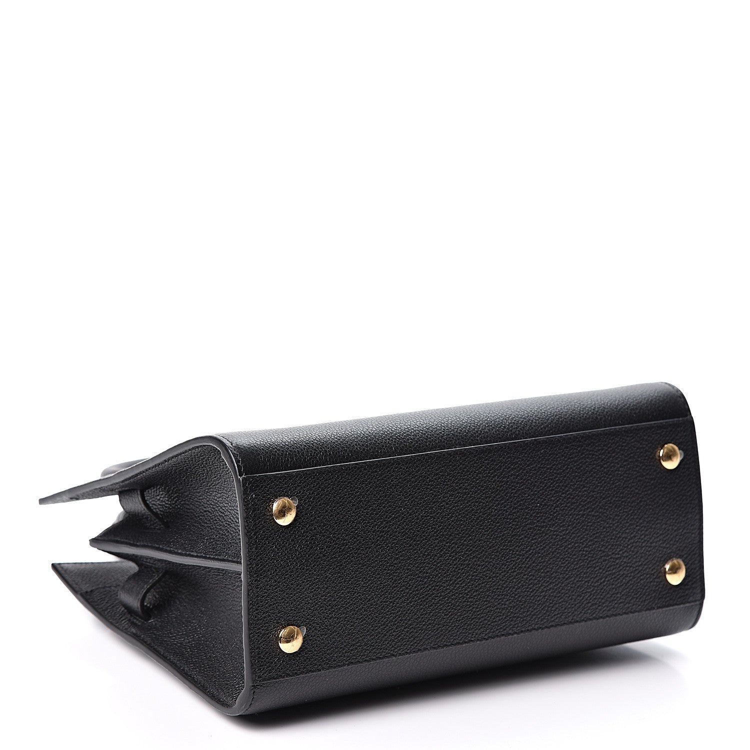 Burberry Grainy Calfskin Mini Two Handle Title Bag Black 3 of 8