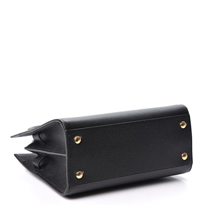 Burberry Grainy Calfskin Mini Two Handle Title Bag Black 3 of 8
