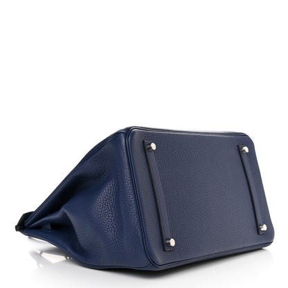 Hermes Taurillon Clemence BIRKIN 35 Bleu Nuit 4 of 15
