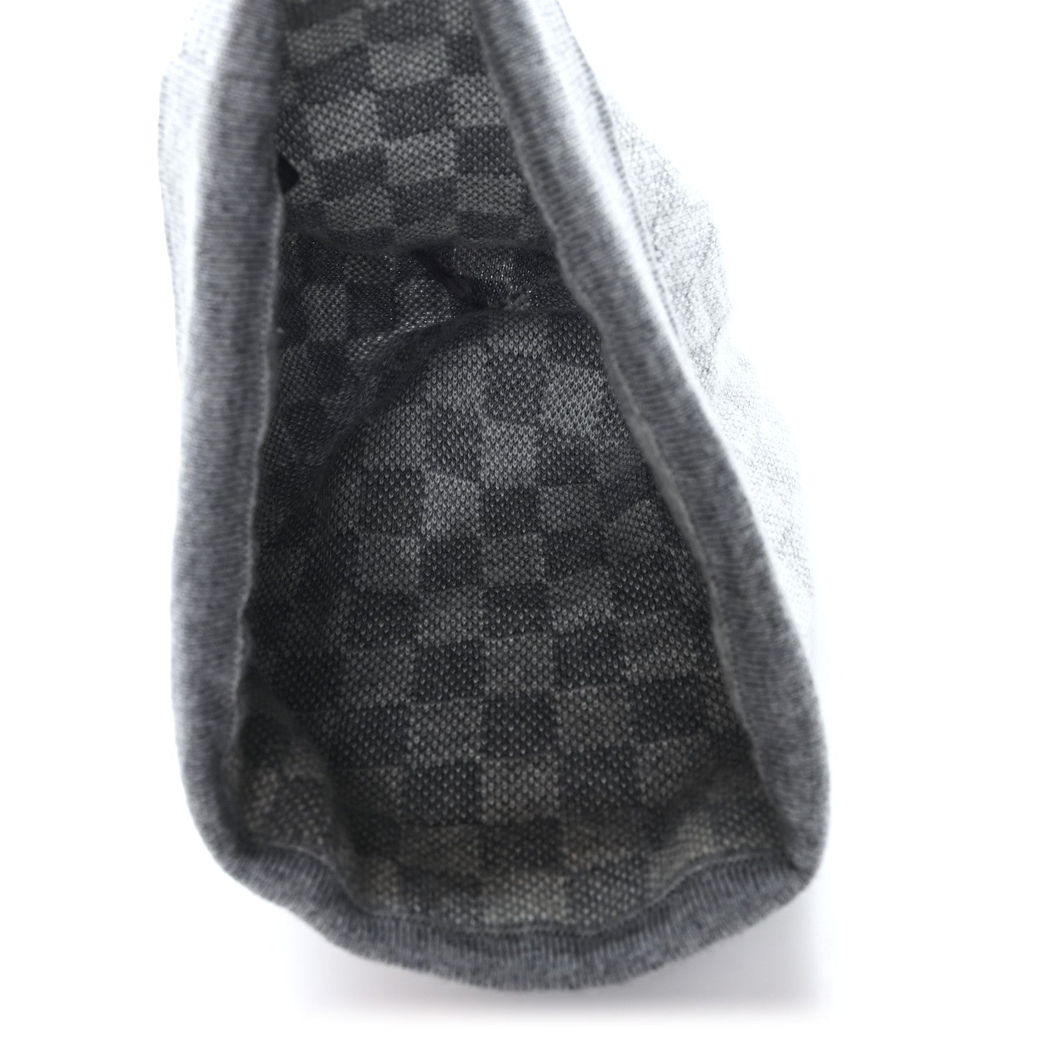 Louis Vuitton Wool Bonnet Petit Damier Beanie Hat Grey 4 of 5