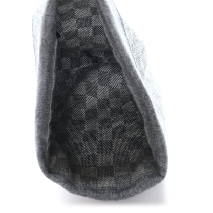 Louis Vuitton Wool Bonnet Petit Damier Beanie Hat Grey 4 of 5