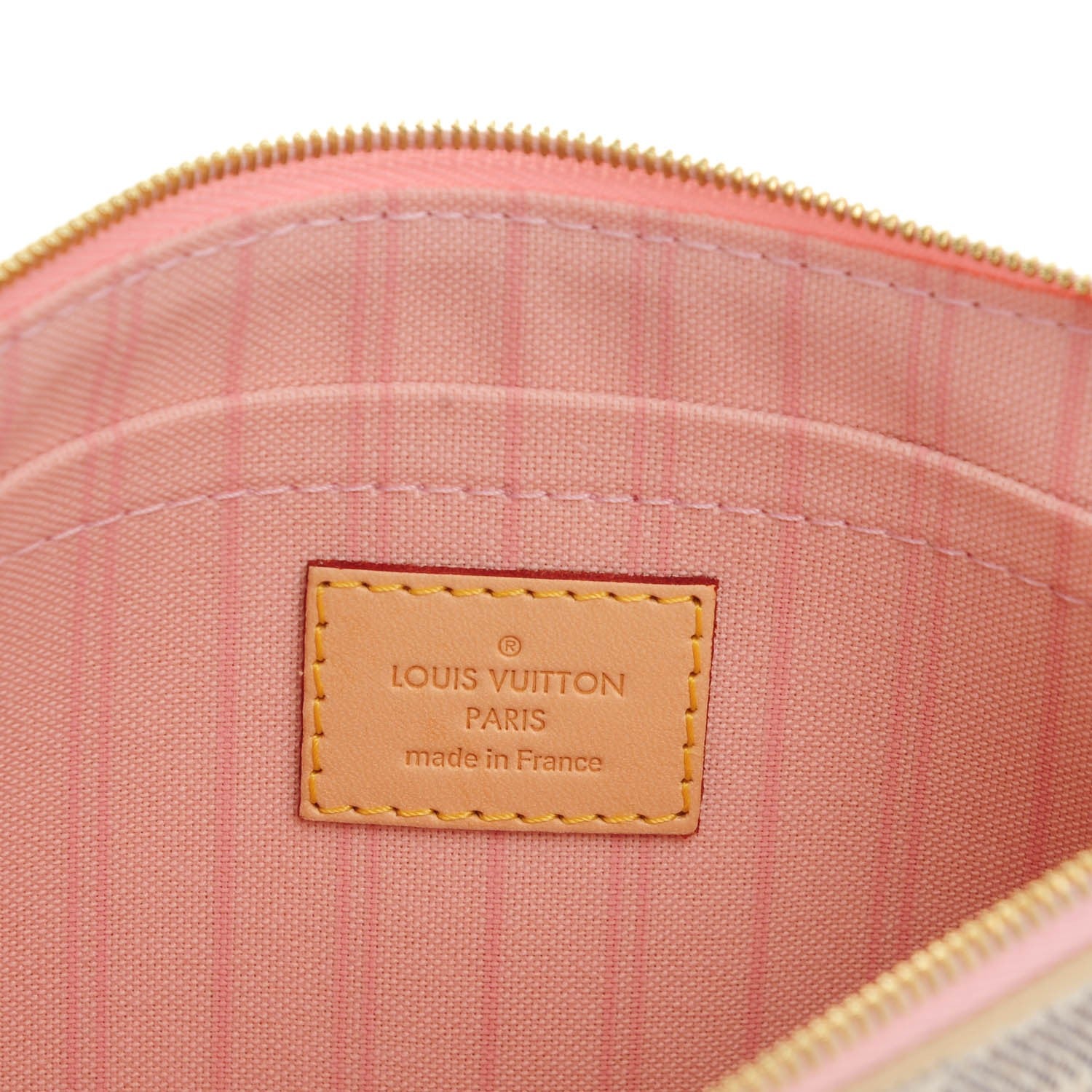Louis Vuitton Damier Azur Neverfull MM GM Pochette Rose Ballerine 6 of 7