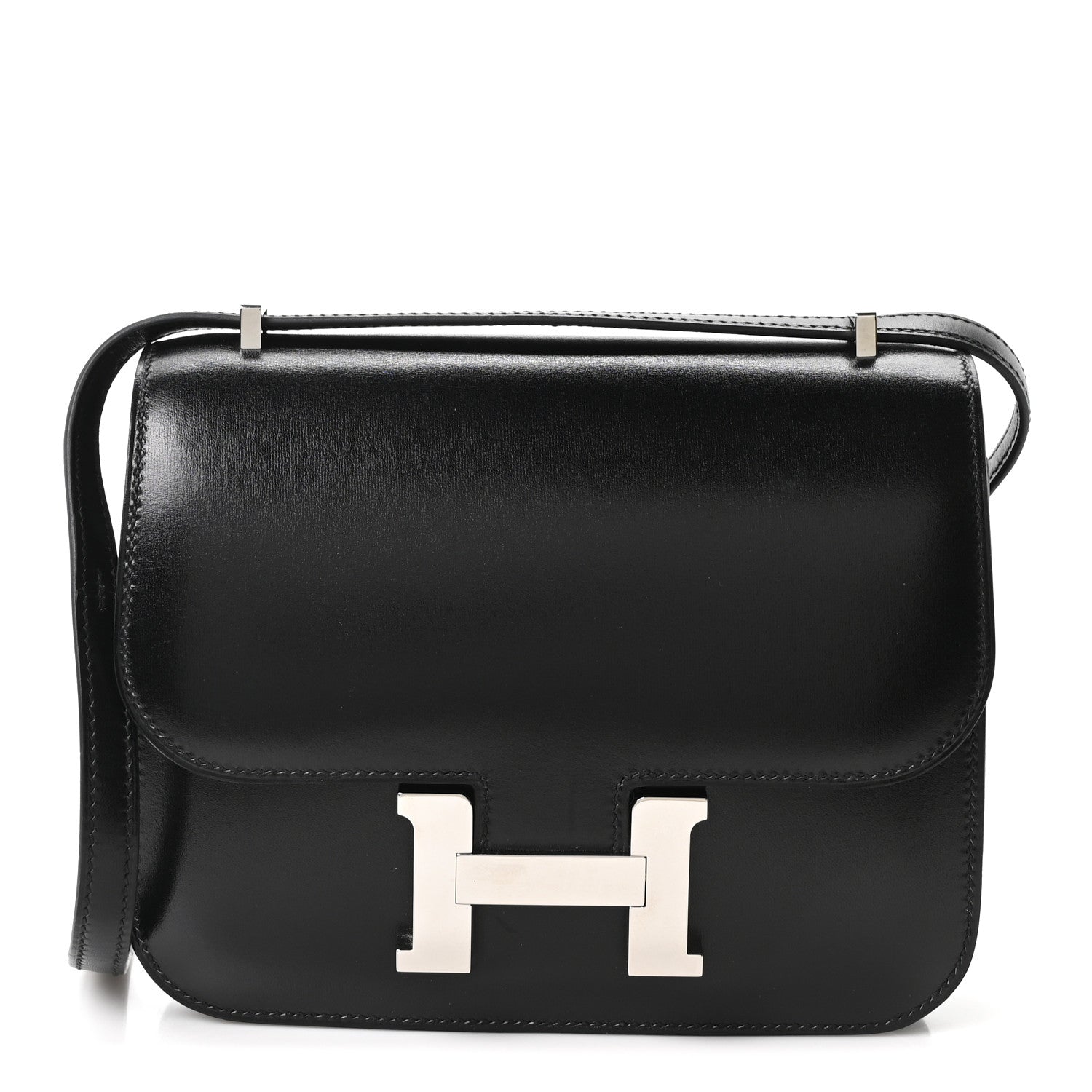 Hermès Constance 18 in box leather with palladium hardware — Hermès