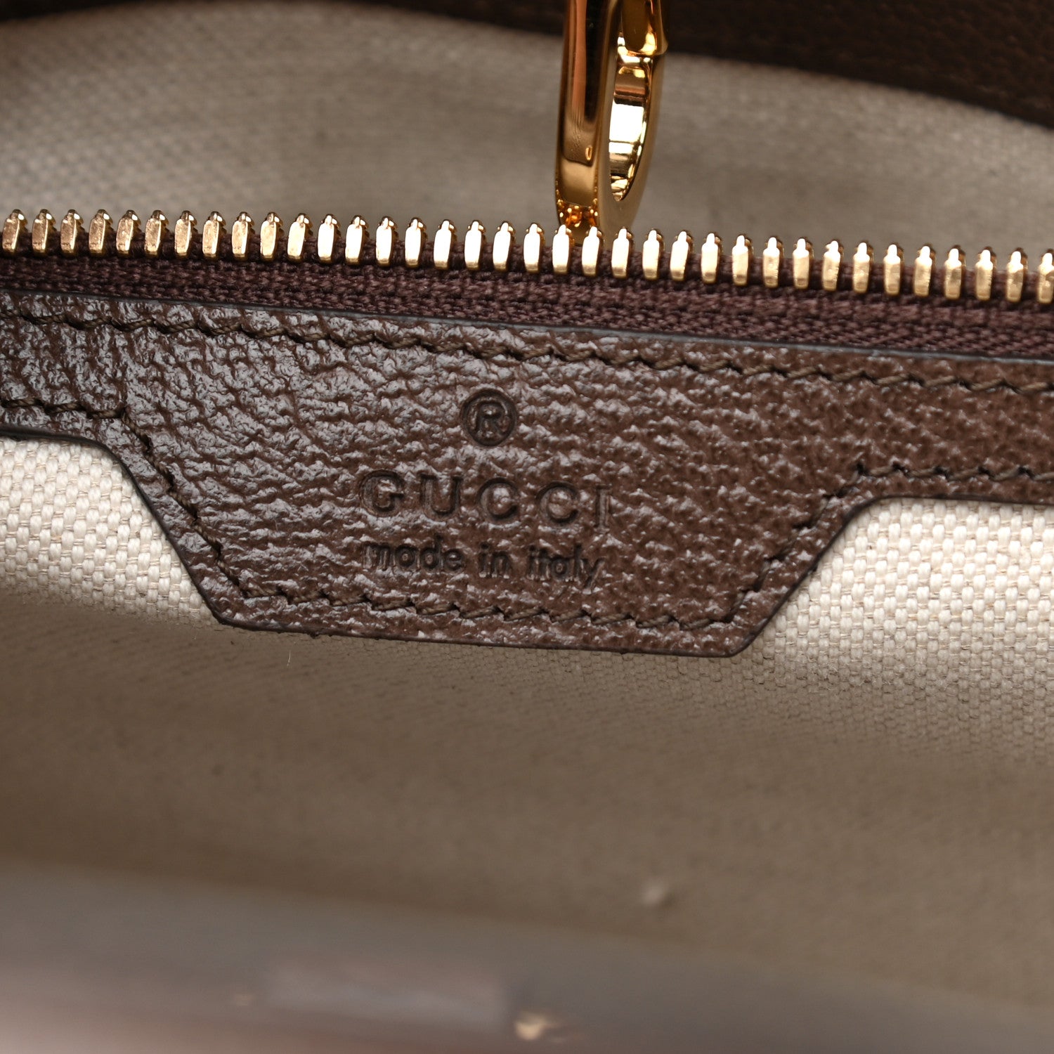Gucci GG Supreme Monogram Textured Dollar Calfskin Equestrian Medium Retro Interlocking G Tote Bag Beige Ebony Multicolor New Acero 6 of 8