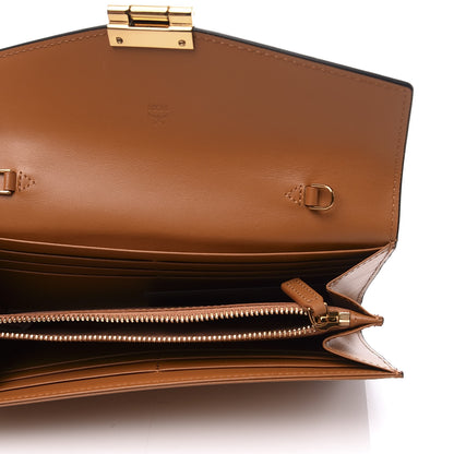 MCM Visetos Large Patricia Wallet On Chain Cognac Black 4 of 8