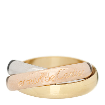 Cartier 18K Pink Yellow White Gold Classic Les Must De Cartier Trinity Ring 49 4.75 1 of 3