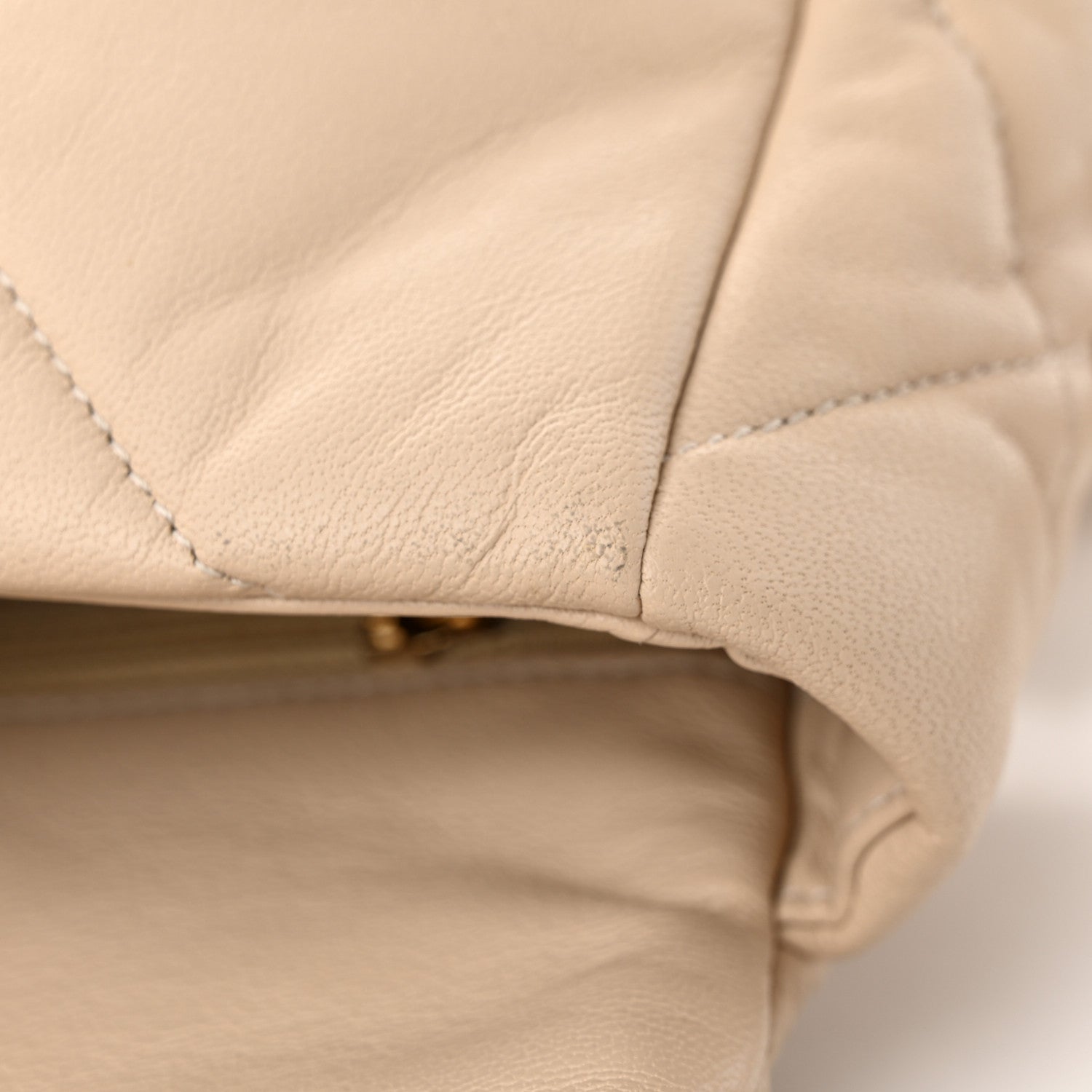 Chanel Lambskin Quilted Medium Chanel 19 Flap Beige 13 of 21