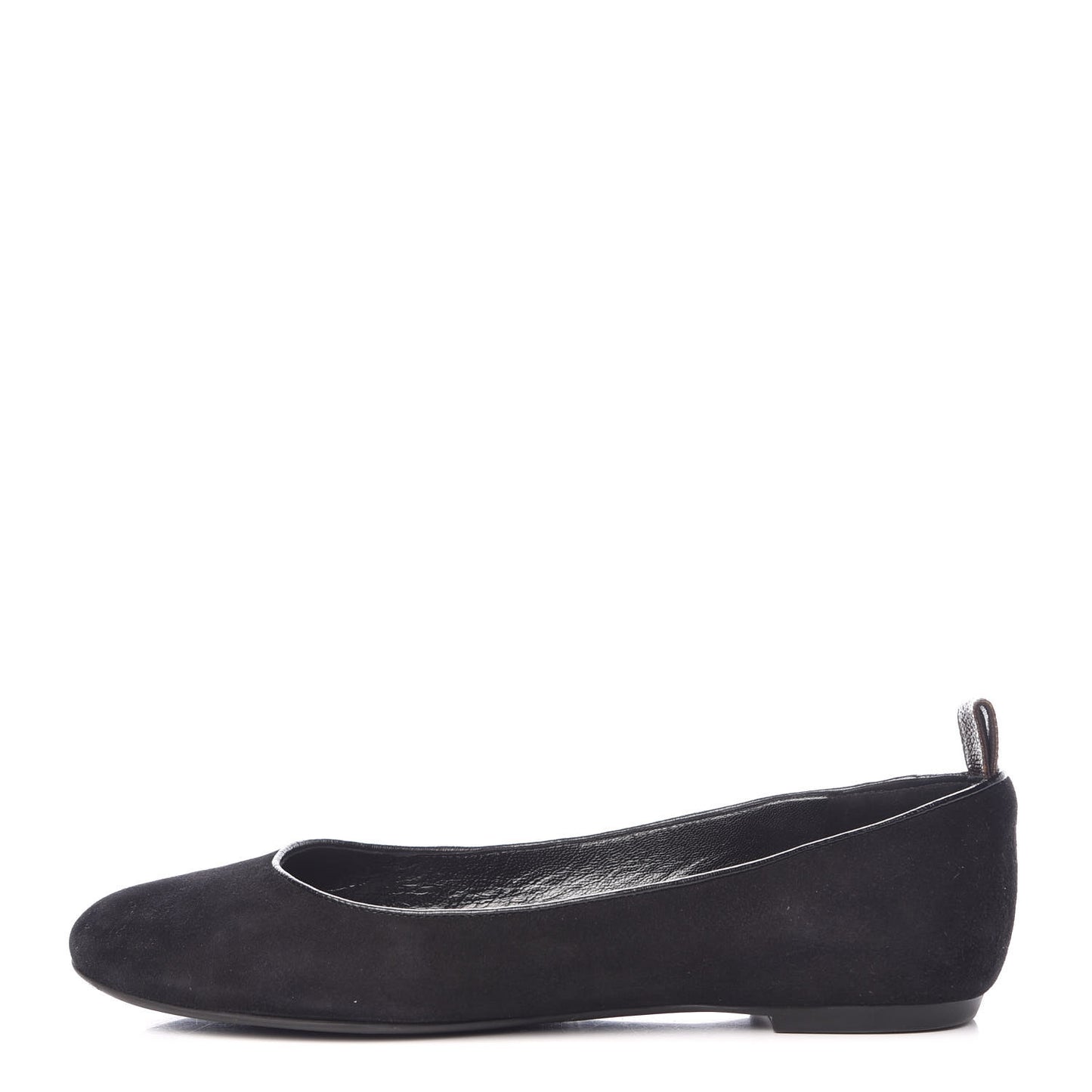 Suede Monogram Uniformes Ballet Flats 37.5 Black