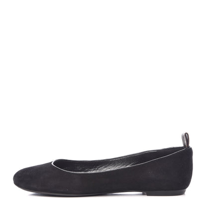 Louis Vuitton Suede Monogram Uniformes Ballet Flats 37.5 Black 1 of 12