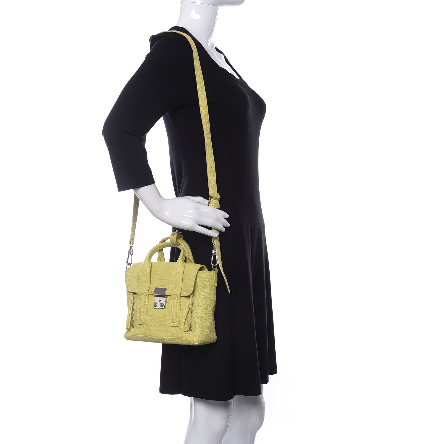3.1 Phillip Lim Textured Calfskin Mini Pashli Satchel Citron 2 of 19