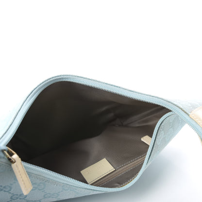 Gucci Monogram Patent Small Hobo Blue 5 of 17