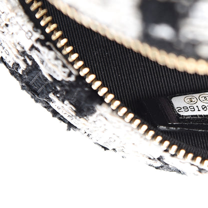 Chanel Tweed Round Clutch With Chain Black 6 of 10