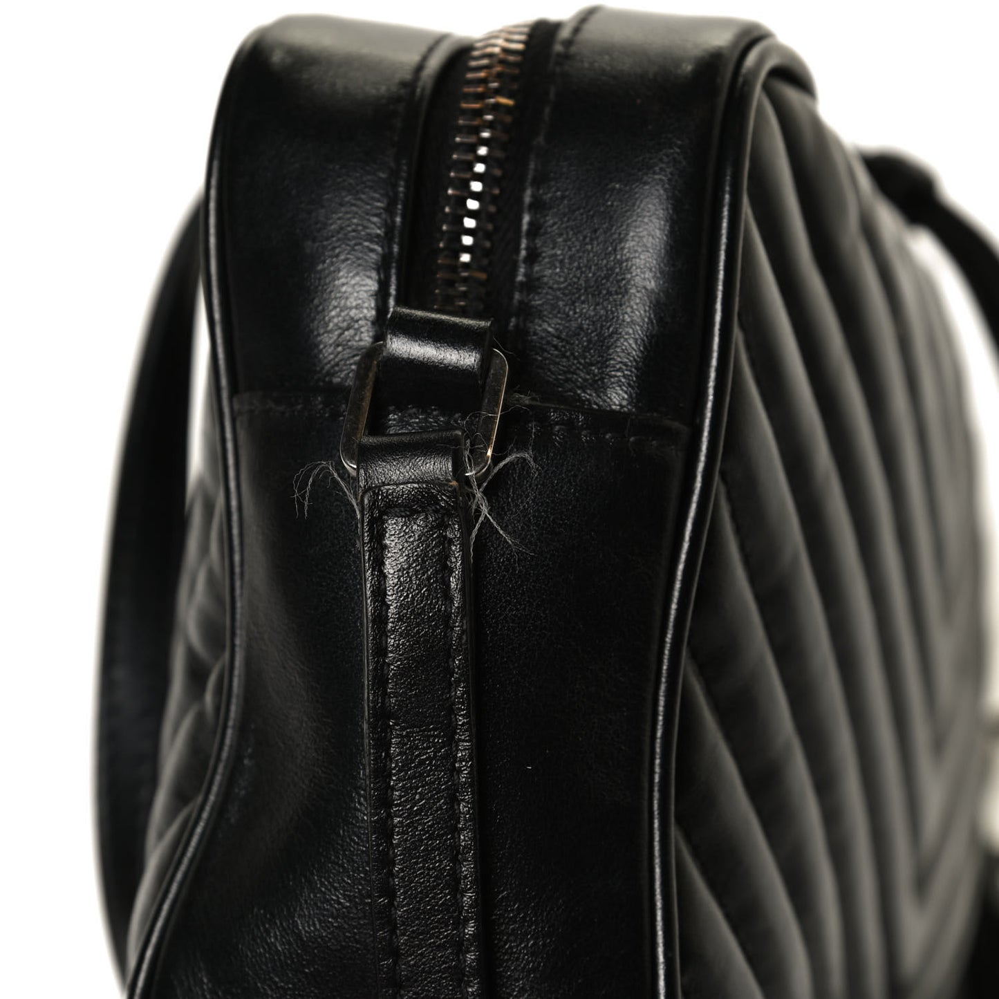 Calfskin Matelasse Monogram Lou Camera Bag Black
