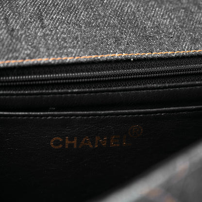 Chanel Denim Quilted Tortoise Single Flap Blue 6 of 12