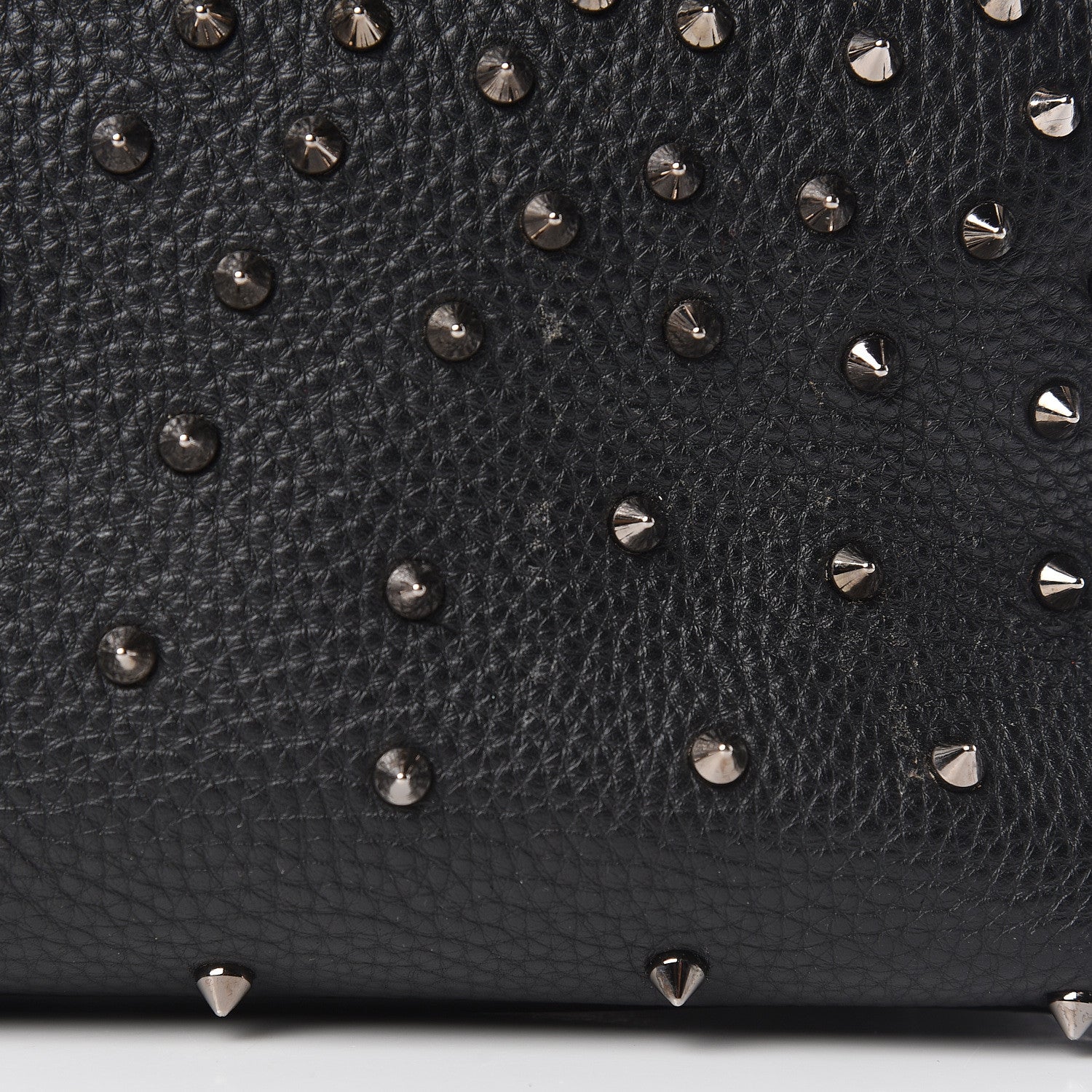 Christian Louboutin Grained Calfskin Studded Satchel Black 13 of 17