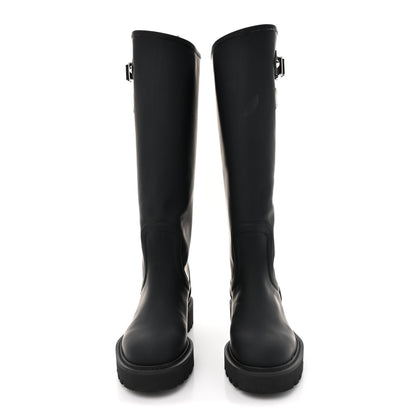 Louis Vuitton Rubber Calfskin Territory Flat Boots 36 Black 2 of 9