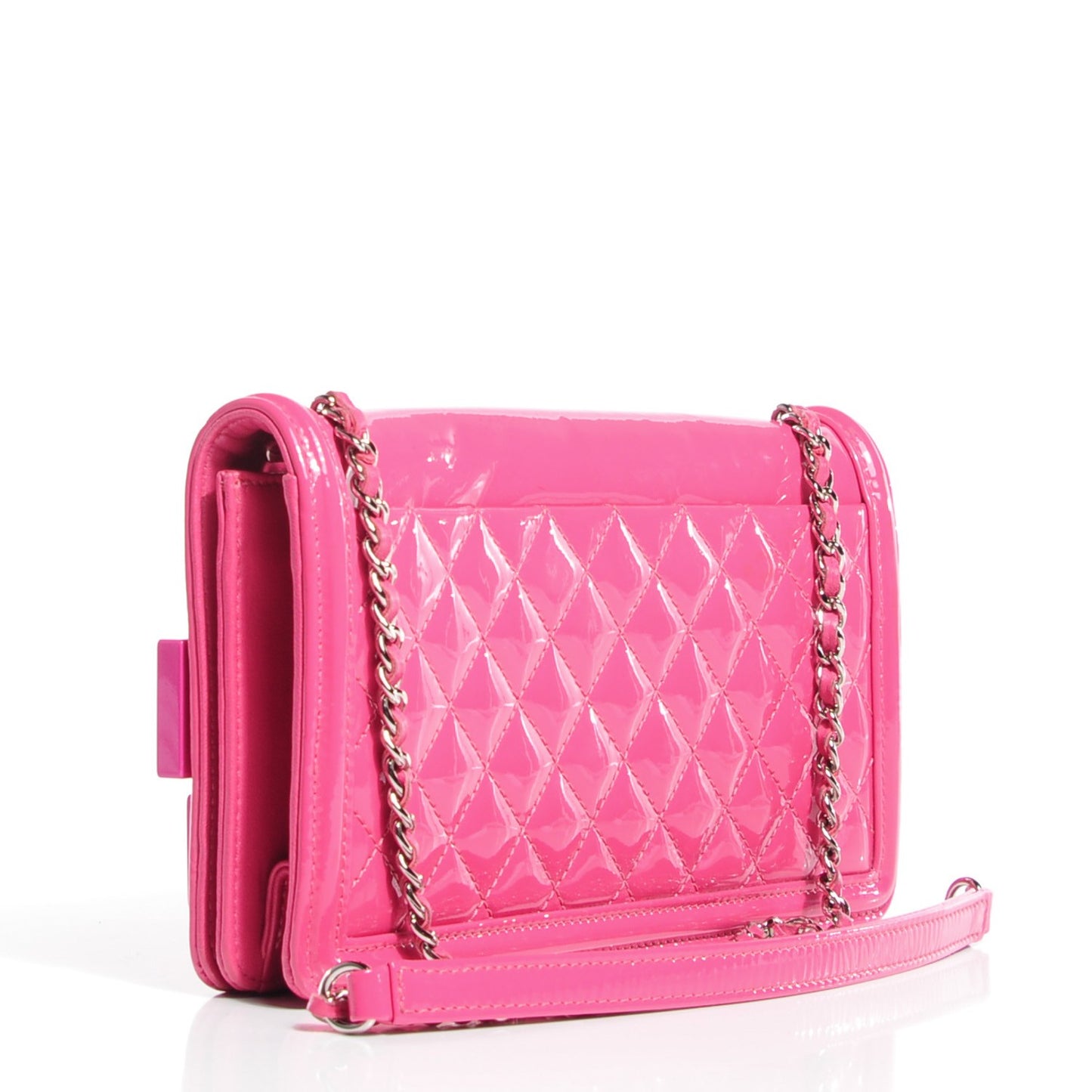 Plexiglass Patent Small Boy Brick Flap Pink Orange