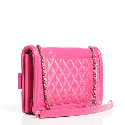 Chanel Plexiglass Patent Small Boy Brick Flap Pink Orange 3 of 8