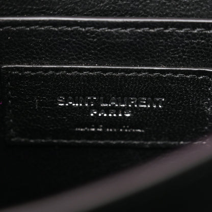 Saint Laurent Calfskin Mini Classic Monogram Cassandra Top Handle Bag Electric Fuchsia 6 of 10