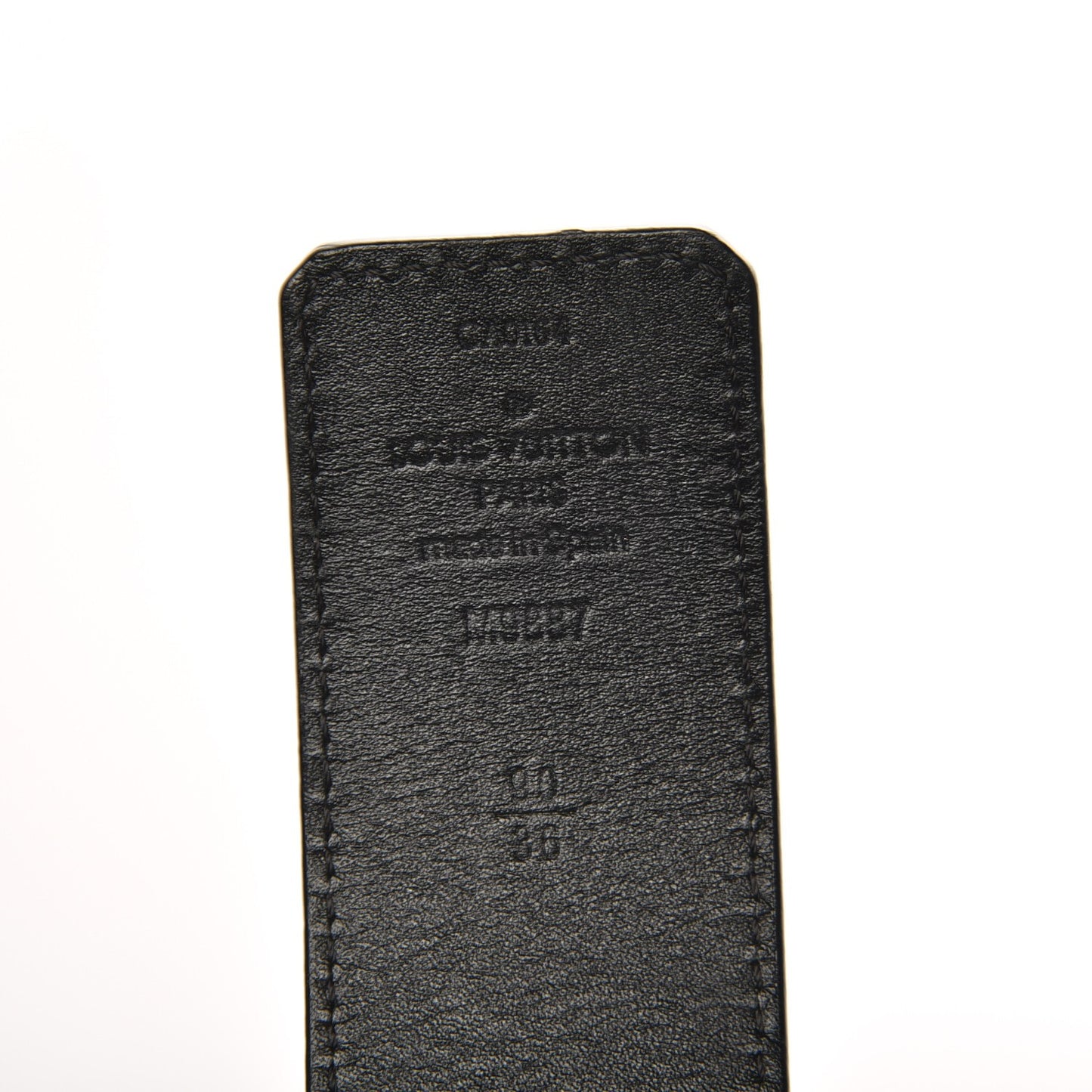 Calfskin 40mm LV Initiales Reversible Belt 90 36 Dark Brown Black