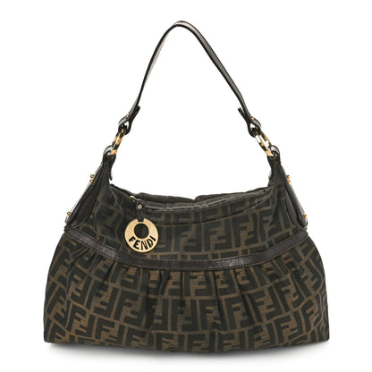 Fendi Zucca Cuoio Lucido Chef Hobo Tobacco Moro 1 of 8