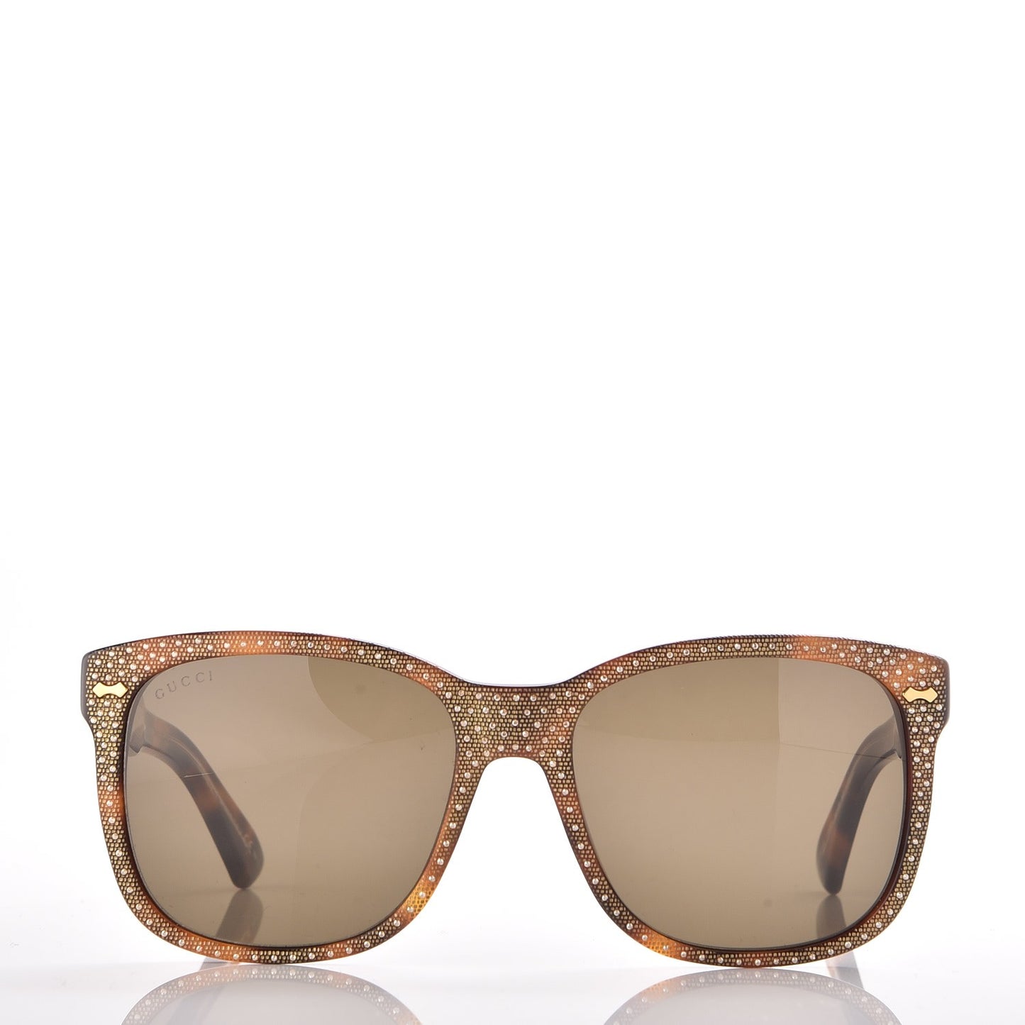 Rhinestone Acetate Square Sunglasses 3871/S Tortoise