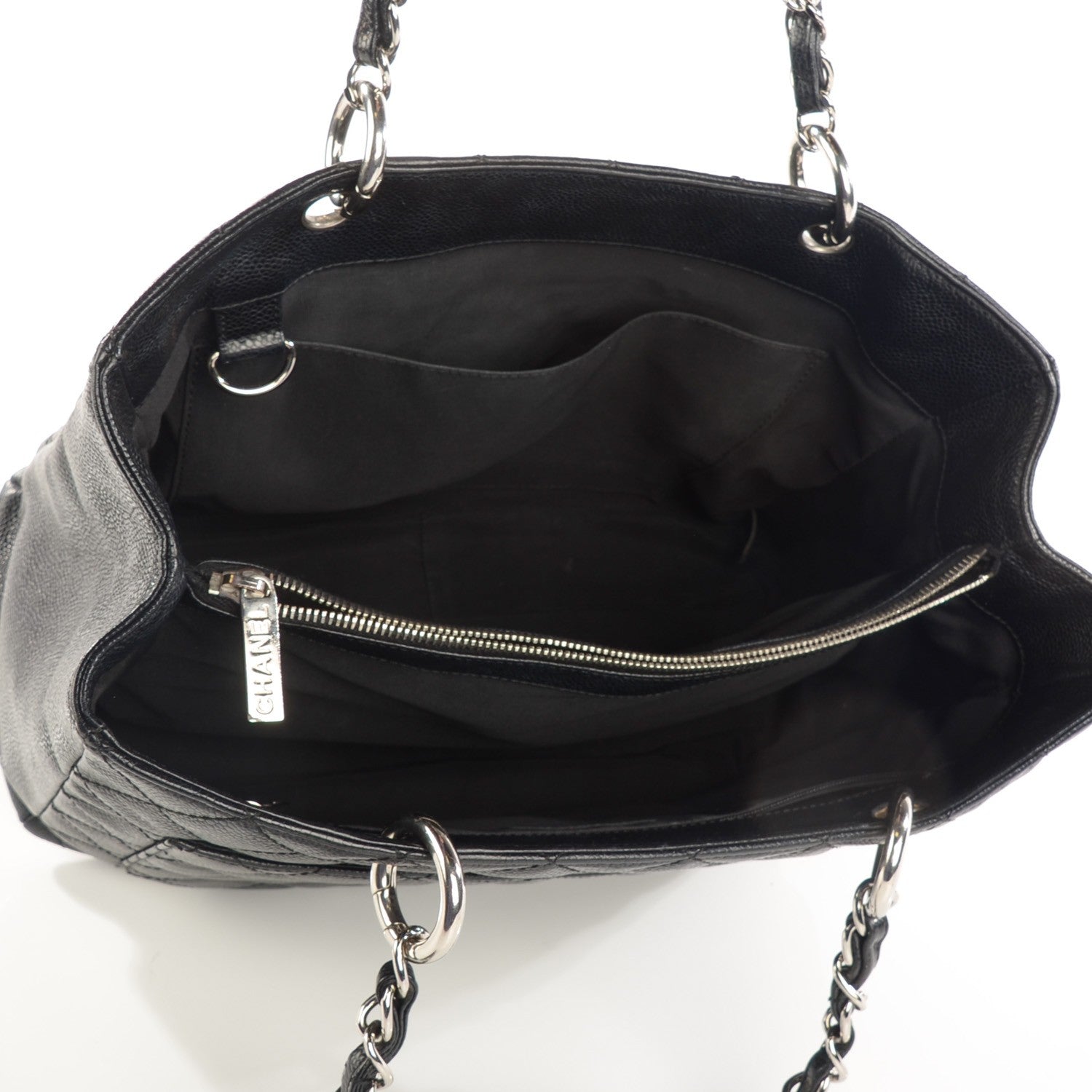 Chanel Caviar Quilted Grand Shopping Tote GST Black 5 of 9