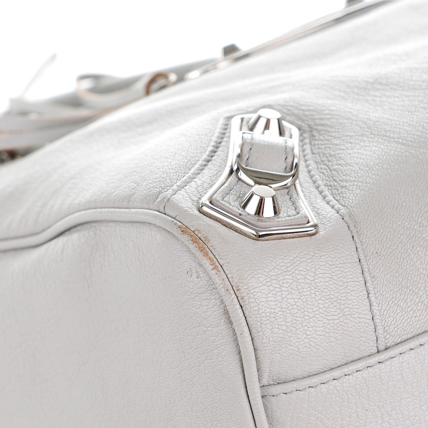 Balenciaga Chevre Silver Metallic Edge Hardware Velo Gris Perle 8 of 10