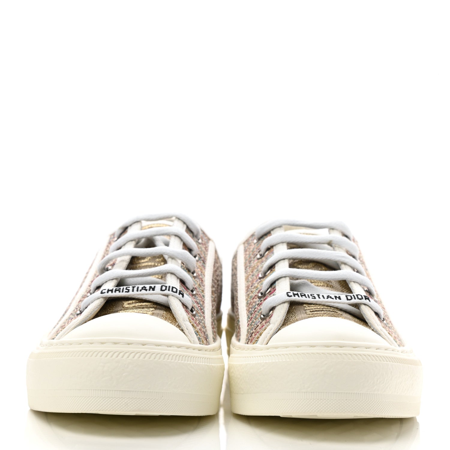 Christian Dior Romance Lurex Walk'N'Dior Low Top Sneakers 37.5 Multicolor 2 of 9