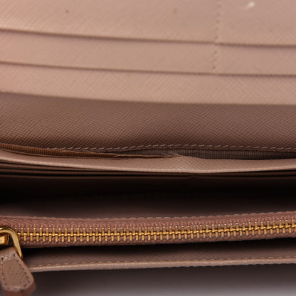 Prada Saffiano Triangle Continental Flap Wallet Cammeo 7 of 9