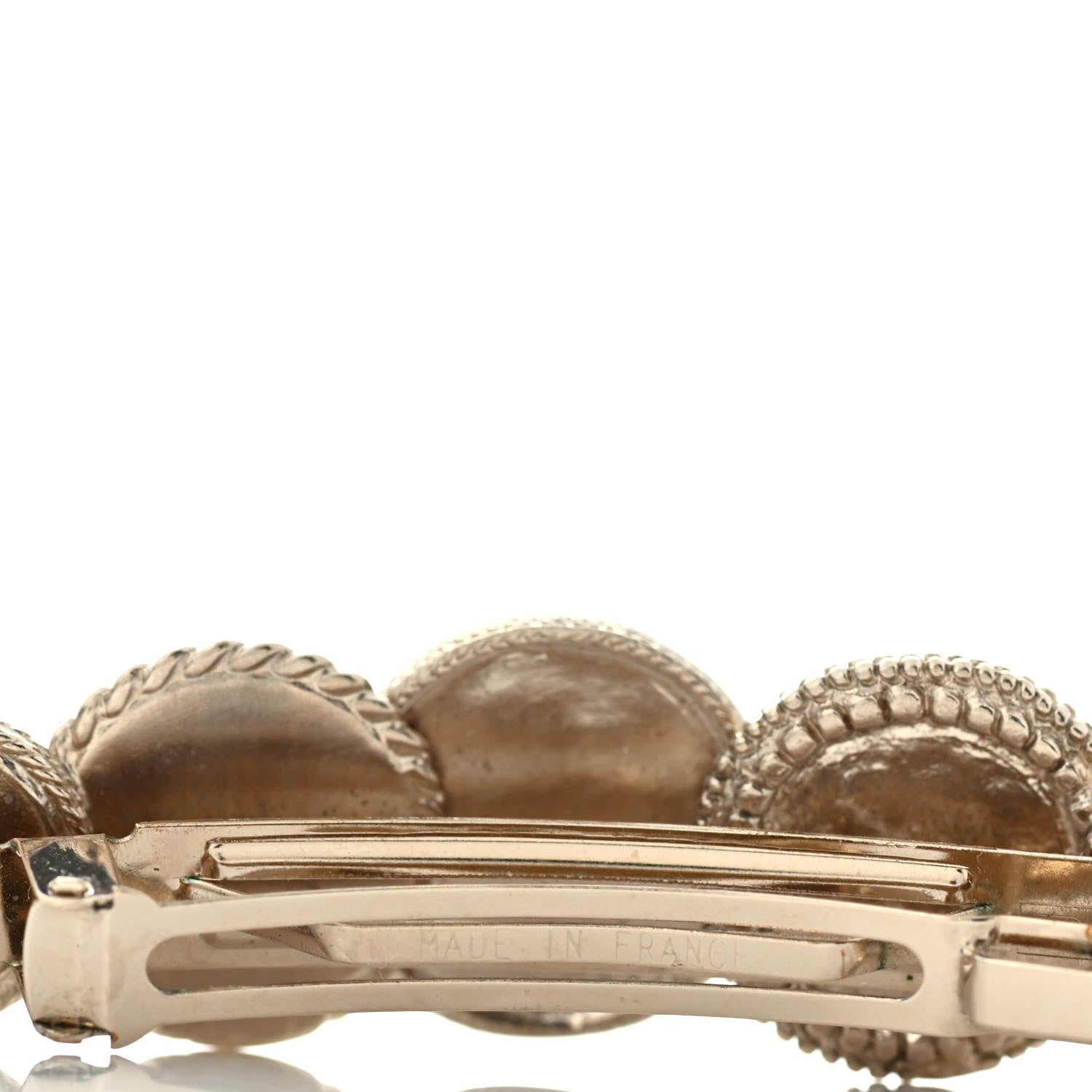 Chanel Medallion Coco Hair Clip Barrette Gold 5 of 5