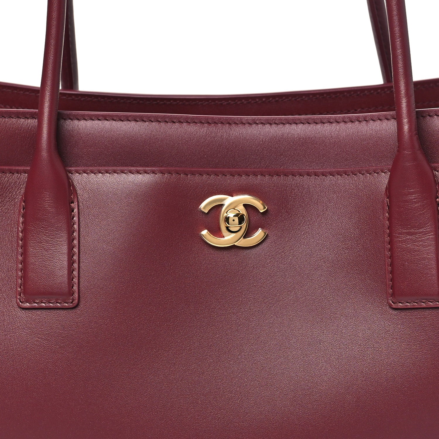 Chanel Calfskin Archetype Small Shopping Tote Dark Burgundy 8 of 10