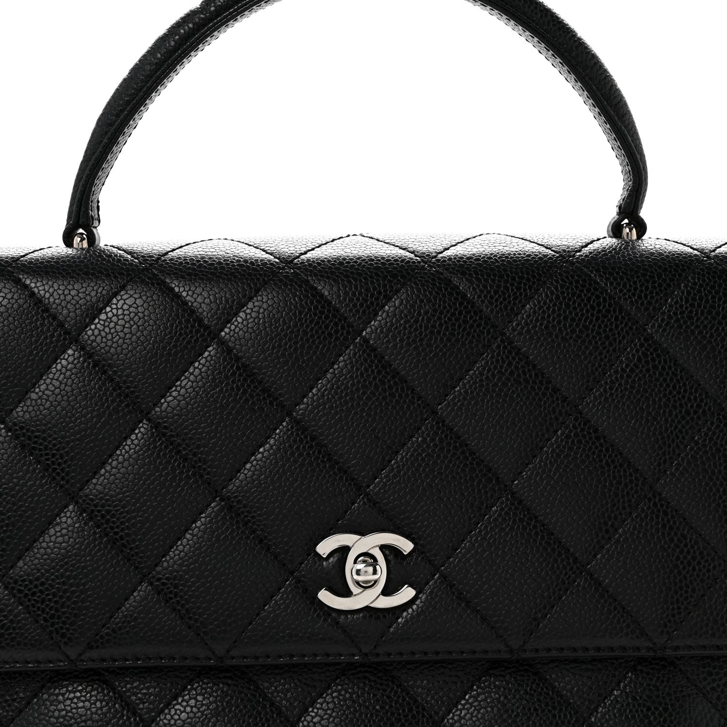 Caviar Quilted Jumbo Kelly Flap Black