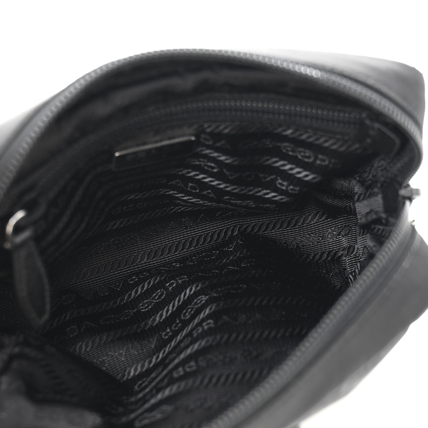 Prada Re-Nylon Vela Saffiano Wristlet Black 5 of 9