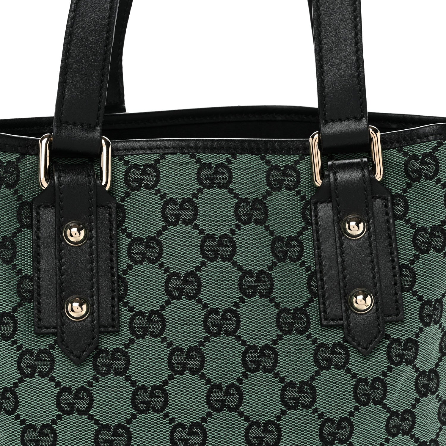 Gucci Monogram Tote Bag Green 8 of 10