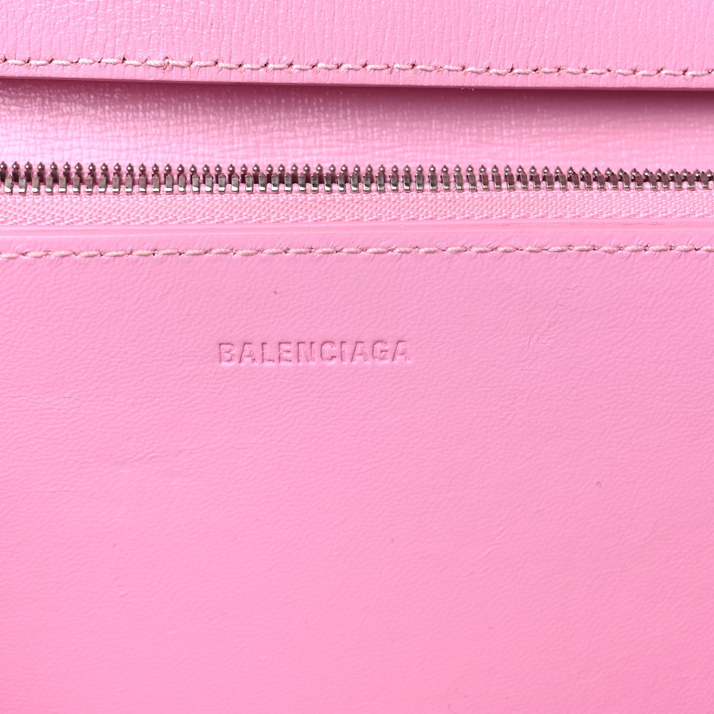 Calfskin Stripe Embossed Small Gossip Bag Candy Pink