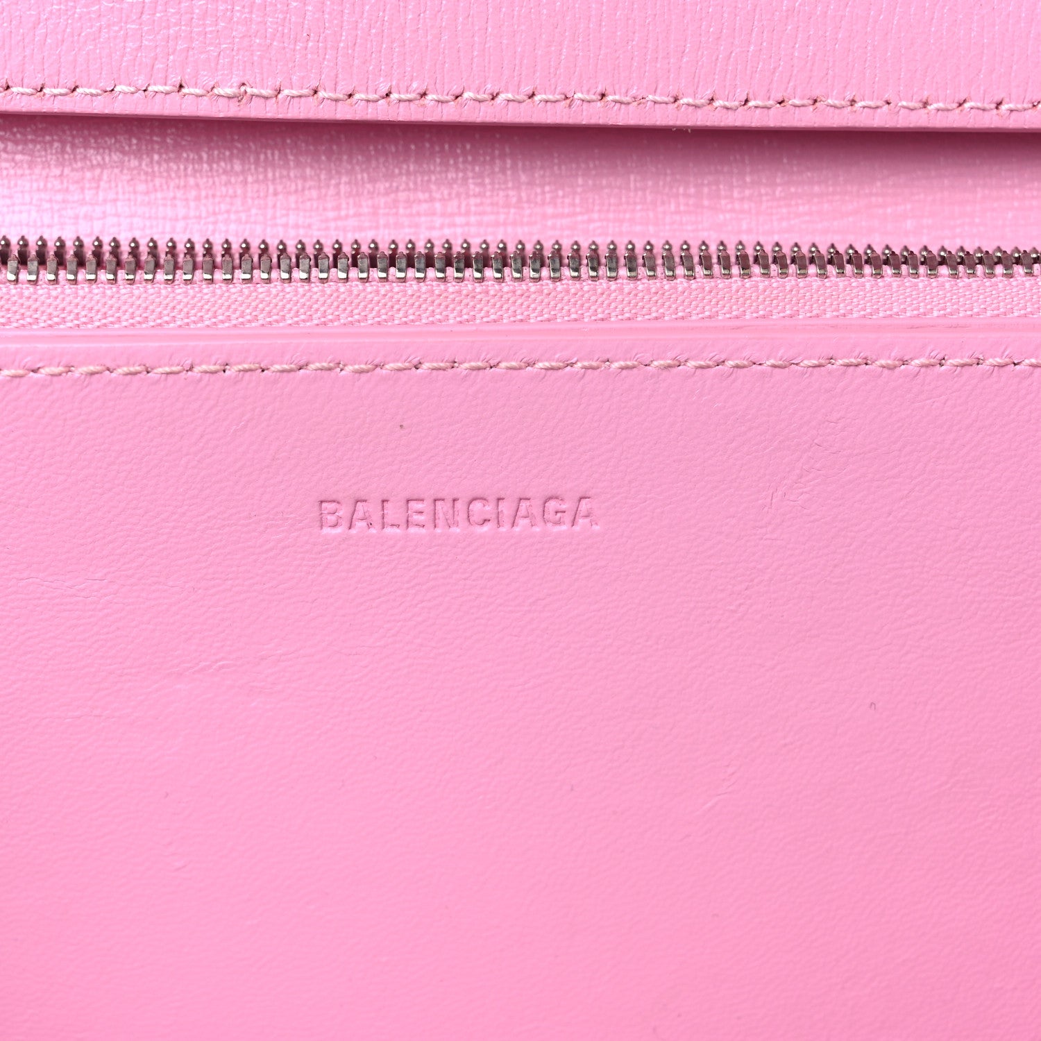 Balenciaga Calfskin Stripe Embossed Small Gossip Bag Candy Pink 5 of 12