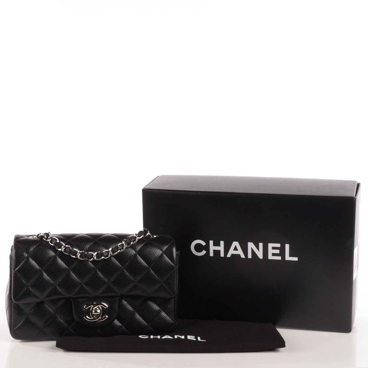 Chanel Caviar Quilted Mini Rectangular Flap Black 5 of 9