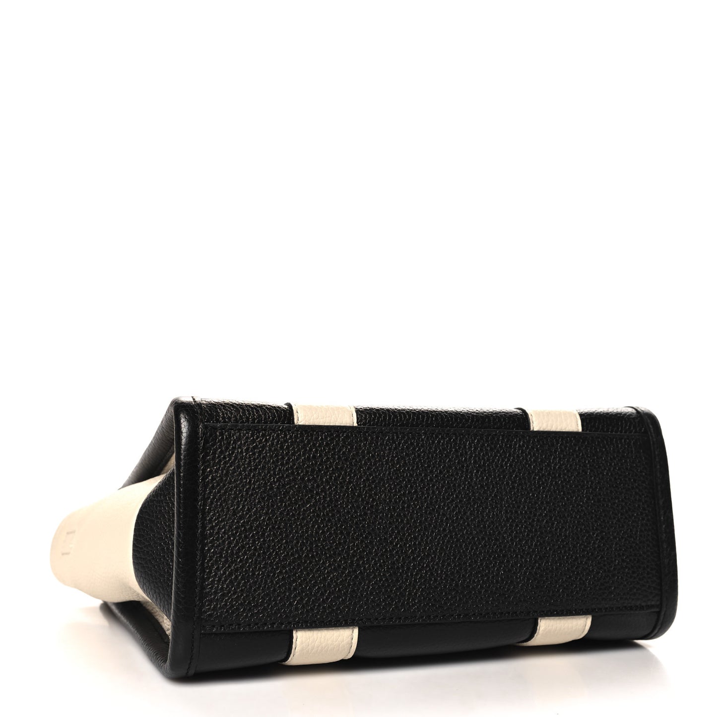 Grained Calfskin Colorblock Mini The Tote Bag Ivory Multi