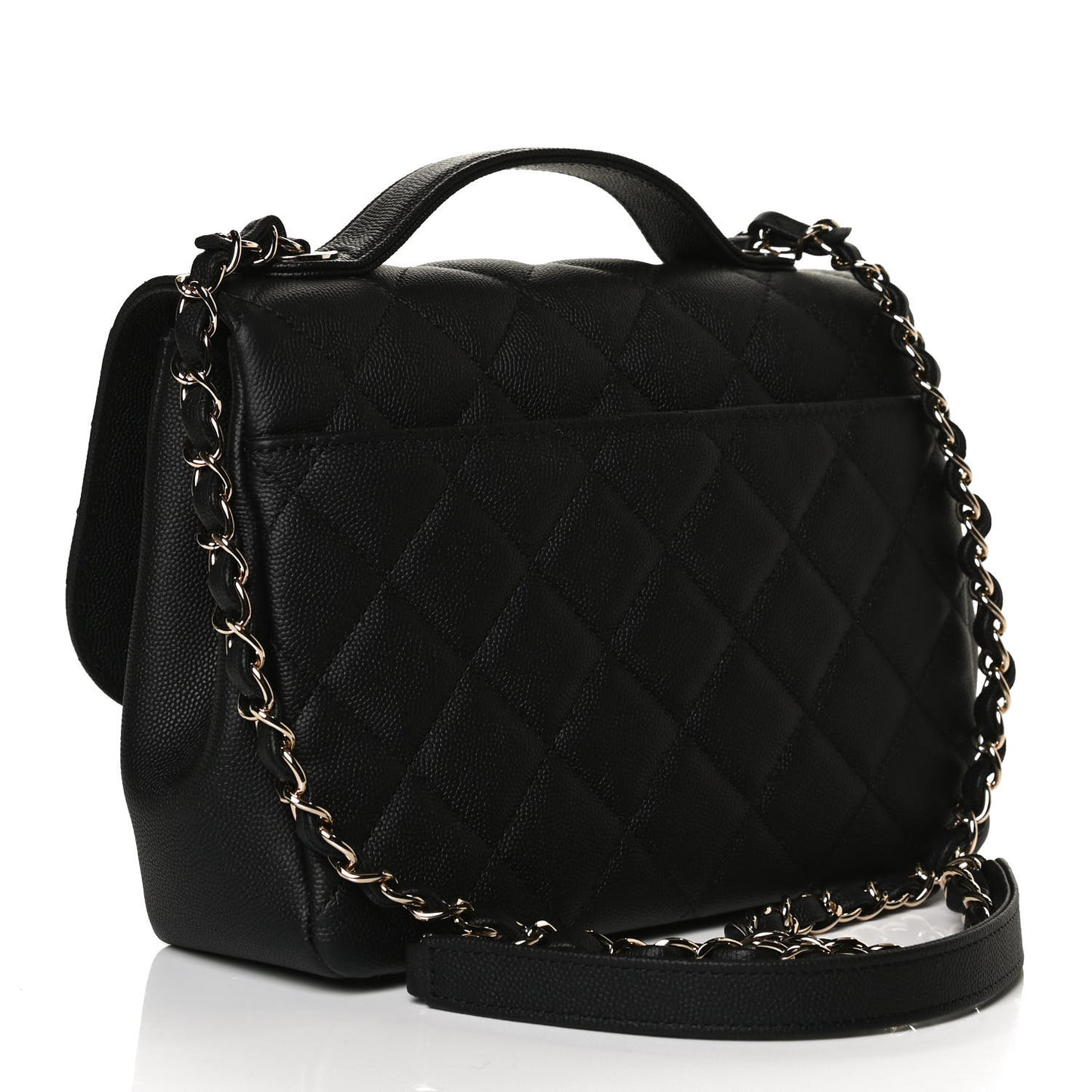 Caviar Quilted Medium Business Affinity Flap Black