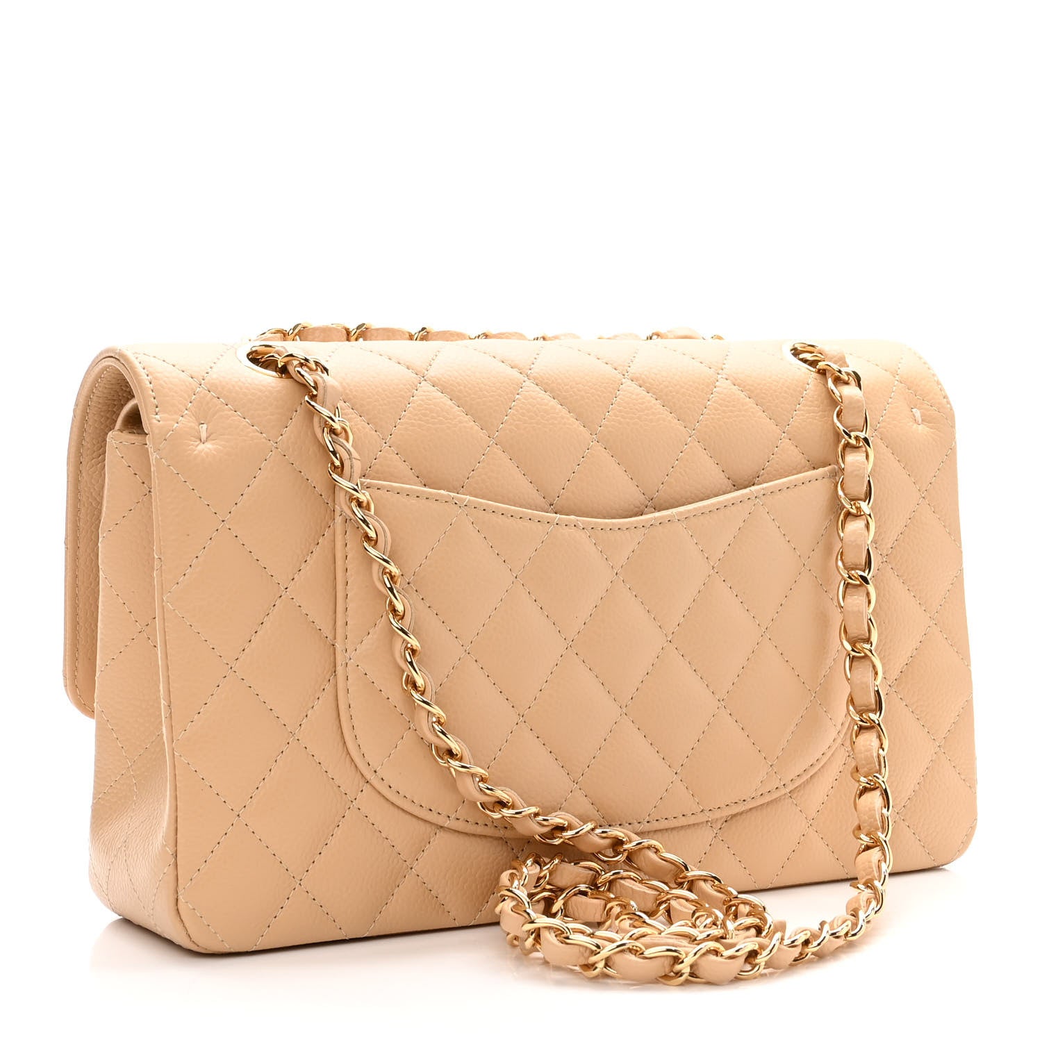 Chanel Caviar Quilted Medium Double Flap Beige Clair 3 of 12